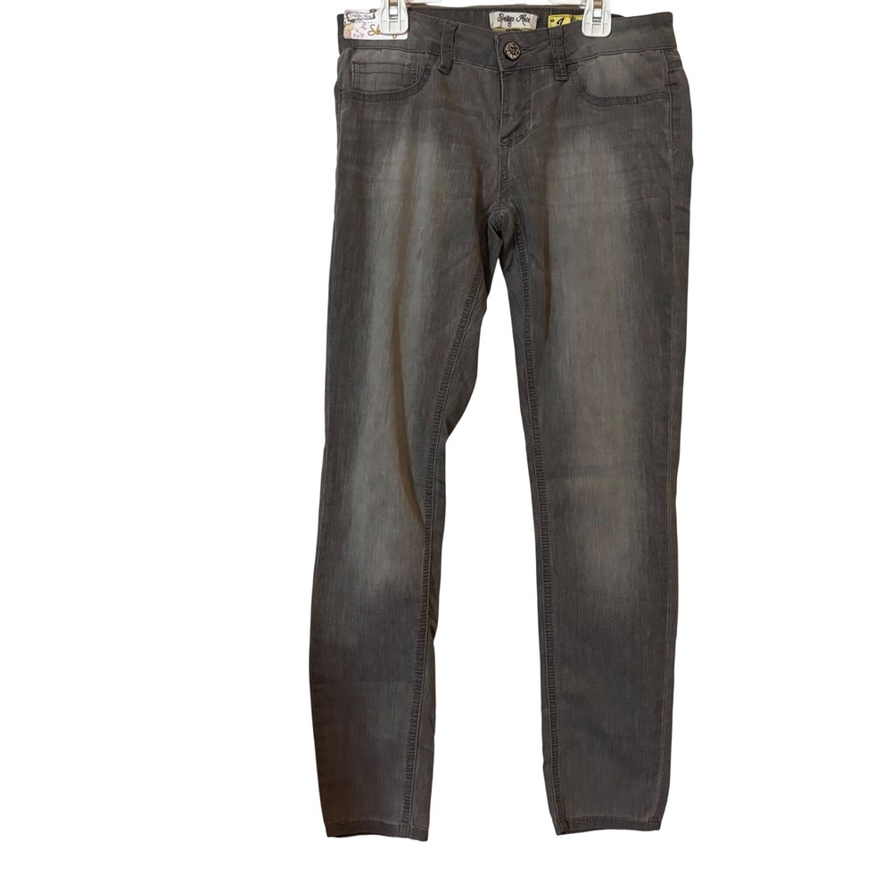 Indigo Rein Women's Skinny Jeans Size 7 NWT Low Rise Faded Gray Stretch‎ Juniors
